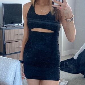 Amazon Black Mini Cut-Out Dress